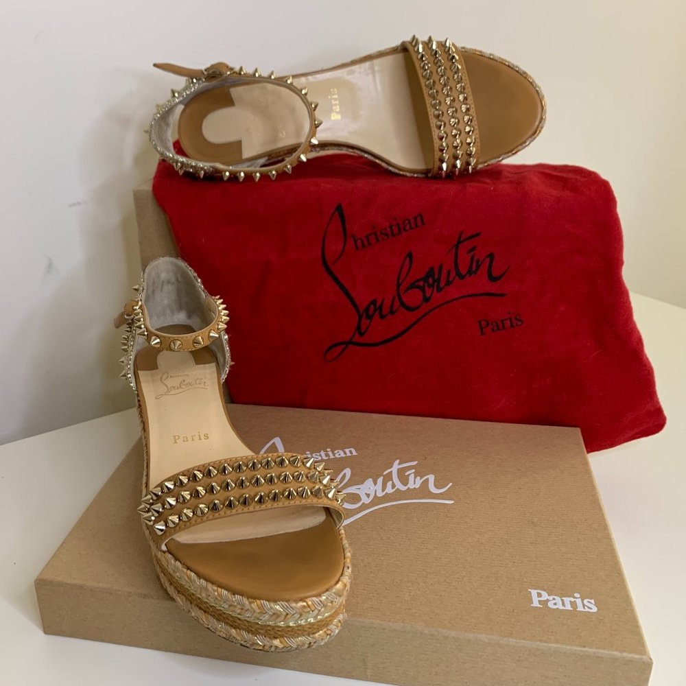 Louboutin- MADMONICA Wedge Sandal